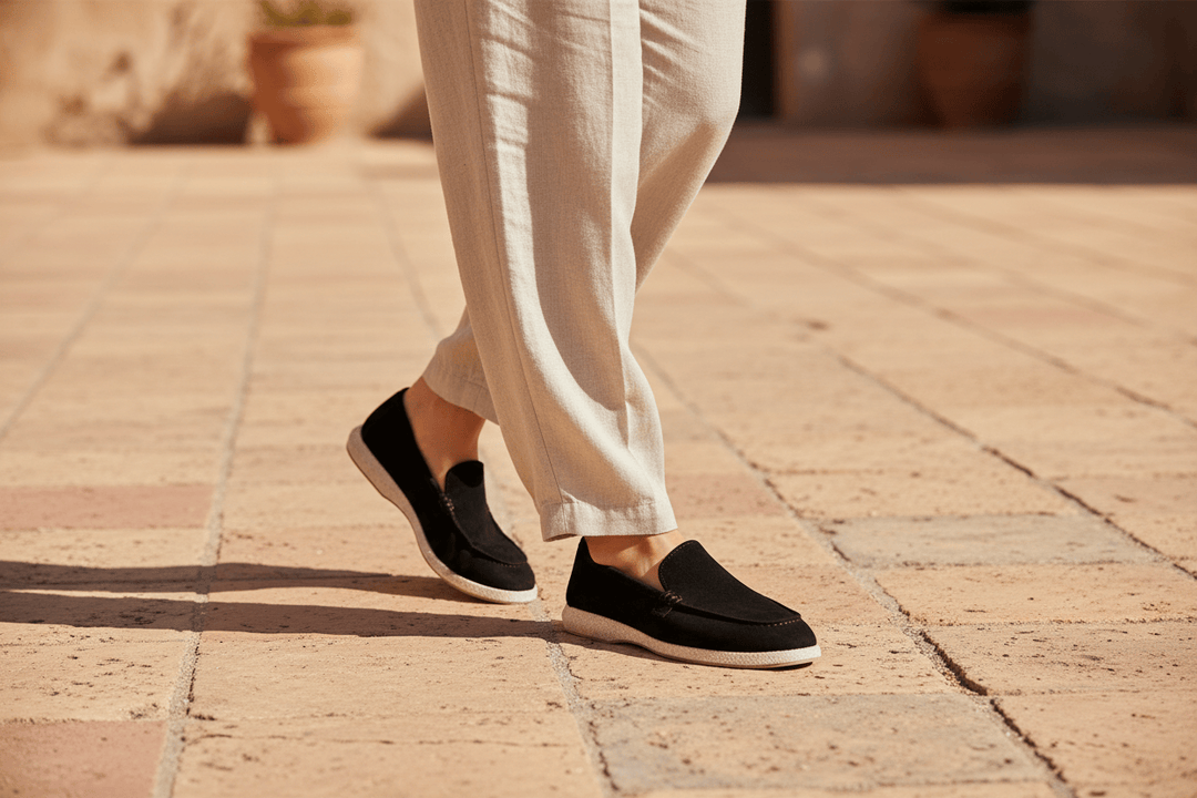 Dámské černé semišové mokasíny HAP – lifestyle mediteránní atmosféra